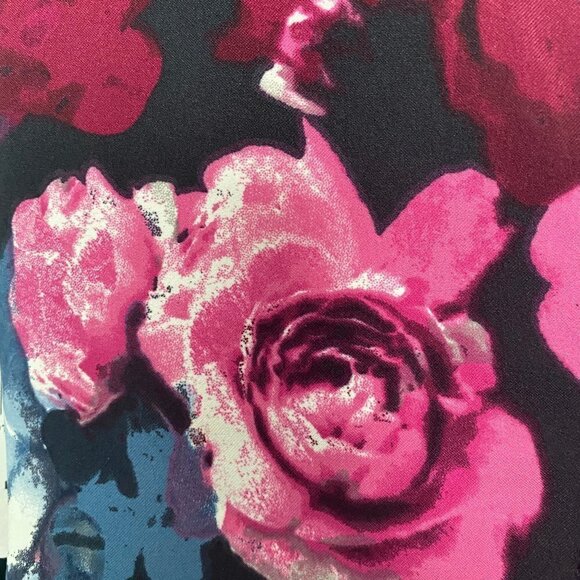 Trixxi V Neck Fit & Flare Floral Pleated Skirt Dress - Picture 8 of 15